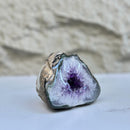 Semi precious stones, natural purple crystal