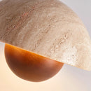 Semicircular Bud Travertine Pendant Lamp