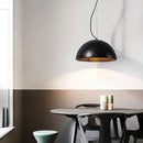 Semicircular Travertine Crescent Glow Pendant Lamp