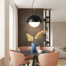 Semicircular Travertine Crescent Glow Pendant Lamp