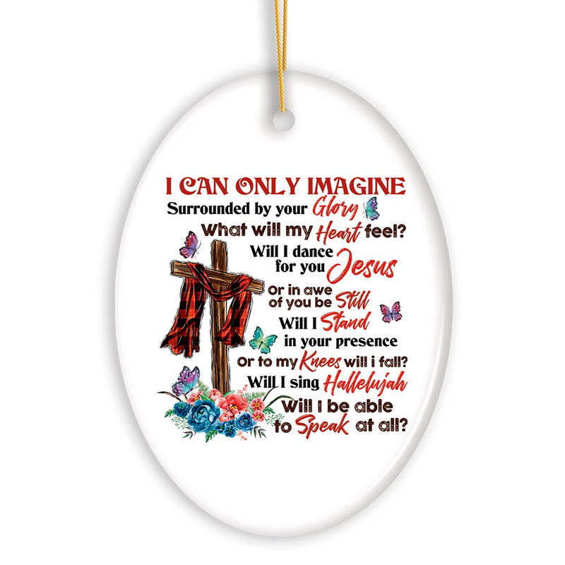 Sentimental Heart Warming Jesus Quote Ornament, Christian Gift