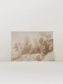 Trees Landscape In Sepia