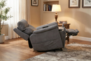 Serenity Slate Grey Ultra Infinite Position Lift Chair with Power Headrest, Heat, Massage & Wireless Charging by Ornate Furniture