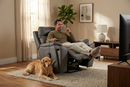 Serenity Slate Grey Ultra Infinite Position Lift Chair with Power Headrest, Heat, Massage & Wireless Charging by Ornate Furniture