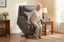 Serenity Slate Grey Ultra Infinite Position Lift Chair with Power Headrest, Heat, Massage & Wireless Charging by Ornate Furniture