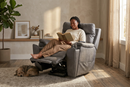 Serenity Slate Grey Ultra Infinite Position Lift Chair with Power Headrest, Heat, Massage & Wireless Charging by Ornate Furniture