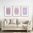 Trendy Spiritual Aura Energy Set of 3 Prints by Wall Art Set
