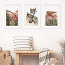 US Desert Wall Art. Arches National Park, Cliff, Joshua Tree by Wall Art Set