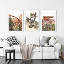 US Desert Wall Art. Arches National Park, Cliff, Joshua Tree by Wall Art Set