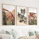 US Desert Wall Art. Arches National Park, Cliff, Joshua Tree by Wall Art Set
