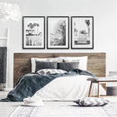 Black White California Surfing Prints. Van, Ocean Wave, Surfboards by Wall Art Set