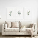Gold & Green Eucalyptus Wall Art Set of 3 by Wall Art Set