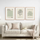 Yayoi Kusama & Matisse Cutouts. Green Sage Wall Art Set by Wall Art Set