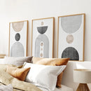 Minimalist Wall Art Set - Modern Art Prints of Black Rainbow by Wall Art Set