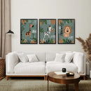 Baby Giraffe, Zebra, Lion Nursery Wall Decor by Wall Art Set