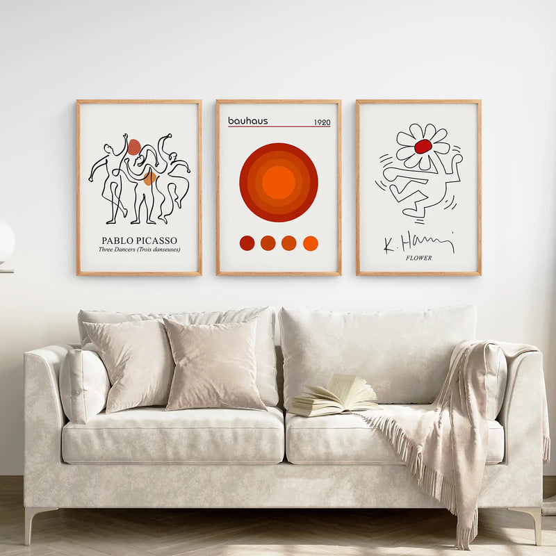Abstract Picasso Wall Art Set of 3 Poster