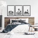 Rustic Black White Wall Art Set. Cows, Sunflowers, Old Barn by Wall Art Set