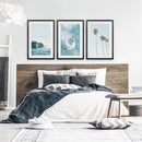 Blue Ocean Themed 3 Piece Wall Art. Palm Trees, Waves by Wall Art Set