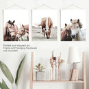 Horses. Modern Farmhouse Prints. Western Set of 3 by Wall Art Set
