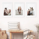 Horses. Modern Farmhouse Prints. Western Set of 3 by Wall Art Set