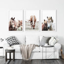 Horses. Modern Farmhouse Prints. Western Set of 3 by Wall Art Set