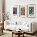 Colorful Yayoi Kusama Poster Set of 3 Museum Art by Wall Art Set