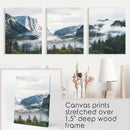 Yosemite Valley Misty Mountain Forest. Set of 3 Prints by Wall Art Set