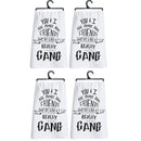 Set of 4 You & I Are More Than Friends, We're Like a Really Small Gang Funny Snarky Dish Cloth Towel | Funny Tea Towel