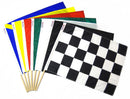 TrackFlag™ Professional Race Flag Set of 7 - Printed Checkered & Yellow Stripe Passing
