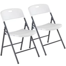 2/4/6 Pack White Plastic Folding Chairs Heavy Duty Metal Frame Indoor Outdoor by 2Dropme