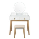 Makeup Vanity Table Set 3 Color Lighting Dressing Table-Black by DirectDeals