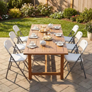 2/4/6 Pack White Plastic Folding Chairs Heavy Duty Metal Frame Indoor Outdoor by 2Dropme