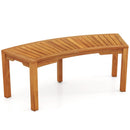 Curved Acacia Wood Garden Bench for 2 Person by DirectDeals
