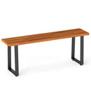 47.5" Acacia Wood Patio Bench with Metal Legs by LJGDeals