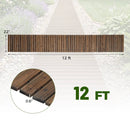 12 FT Wooden Garden Pathway 22 Inches Wide Outdoor Roll out Straight Walkway by LJGDeals