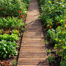 12 FT Wooden Garden Pathway 22 Inches Wide Outdoor Roll out Straight Walkway by DirectDeals