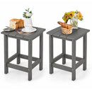Square Adirondack Side Table 14" Weather-Resistant HDPE by DirectDeals