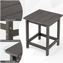 Square Adirondack Side Table 14" Weather-Resistant HDPE by DirectDeals