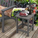 Square Adirondack Side Table 14" Weather-Resistant HDPE by DirectDeals