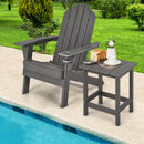 Square Adirondack Side Table 14" Weather-Resistant HDPE by DirectDeals