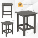 Square Adirondack Side Table 14" Weather-Resistant HDPE by LJGDeals