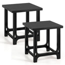 Adirondack Side Table 18" Outdoor HDPE Slatted by DirectDeals