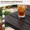 Adirondack Side Table 18" Outdoor HDPE Slatted by DirectDeals