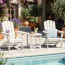 Adirondack Side Table 18" Outdoor HDPE Slatted by DirectDeals