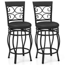 Set of 2 26 Inch Bar Stool with Backrest and Footrest by DirectDeals