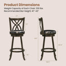 Counter Height Swivel Bar Stools Set of 2 - 29 Inch by DirectDeals