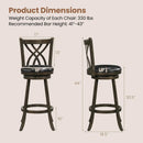 Counter Height Swivel Bar Stools Set of 2 - 29 Inch by LJGDeals