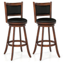 Set of 2 29 Inch Swivel Bar Height Stool Wood Dining Chair Barstool by LJGDeals