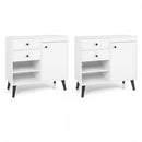 31" Buffet Cabinet Set of 2 with Drawers and Shelves by DirectDeals