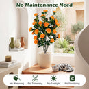 Artificial Camellia Tree 39.5" with Cement Pot - Set of 2 by DirectDeals